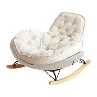 Bothyi - Mecedora Penguin Silla De Ocio Cómoda Individual Para El Porche Del Hogar Interior Beige