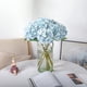 thumbnail image 2 of Flores artificiales, hortensia azul Kisflower, 6 unidades, seda, 2 of 6