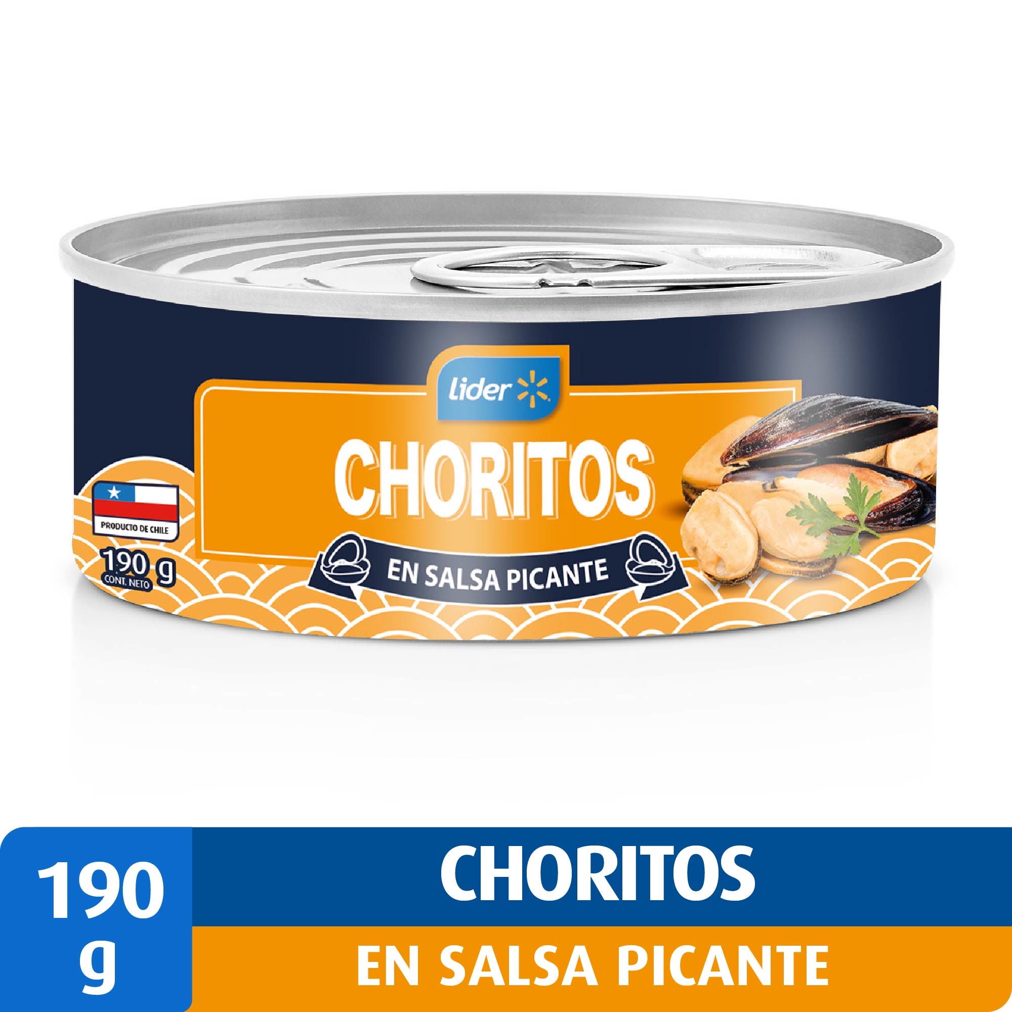Choritos Salsa Picante Lata Drenado 100 g - Neto 190 g Lider