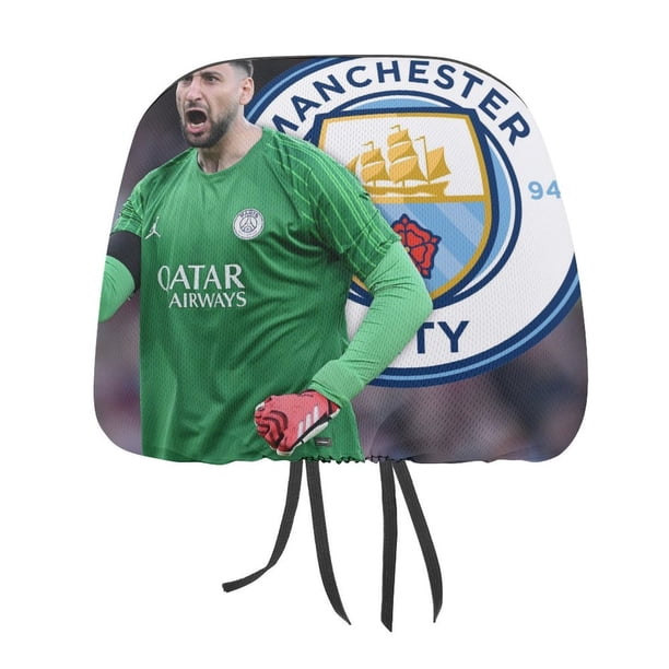 Gianluigi Donnarumma Funda Protectora Universal para Reposacabezas de Coche, Funda Elástica para Reposacabezas de Asiento de Auto, Funda de Tela Antipolvo, Accesorios de Interior 2 Piezas