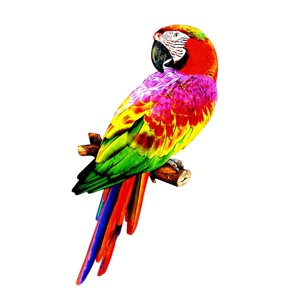 Magideal - Estatua De Estatuilla De Loro Artificial, Accesorios De Fotografía Diy, Modelo De Pájaro, Plumas, Loro, Guacamayo, Fiesta, Césped, Jardín De Jardinerí Estilo B