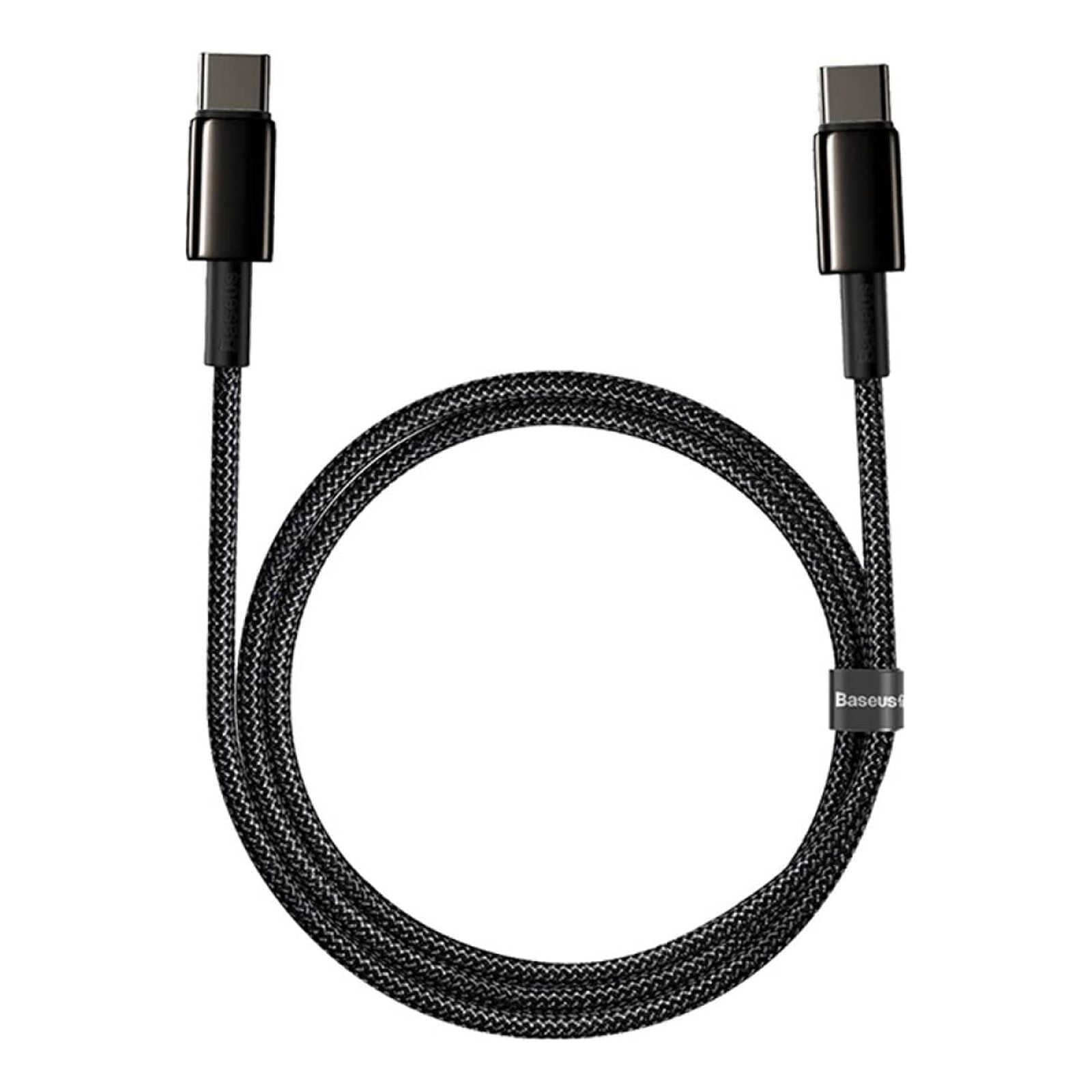 Baseus - Cable Carga Rápida Tungsten Gold 100w 2mt