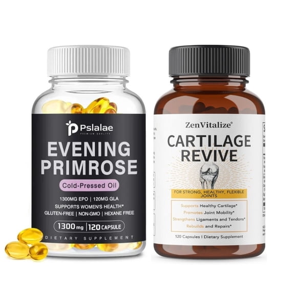 Aceite De Onagra 1300 Mg Omega 6 + Cartilage Revive Colageno
