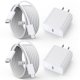 thumbnail image 1 of Cargador USB‑C Vagavo 20W (2 unidades) + Cable Trenzado de 3 m, 1 of 7