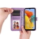 thumbnail image 2 of Funda tipo cartera FOXDOCK para Samsung Galaxy M14 5G , diseño girasol en relieve, cuero PU, cierre magnético, soporte y tarjetero, 2 of 5