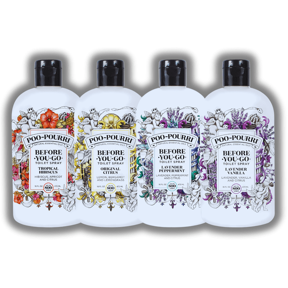 Set de recarga Poo-Pourri XXL (473 ml), paquete variado de 4 piezas