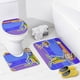 thumbnail image 4 of Hombre servilleta-theme 4-Piece Shower Curtain Set with Rugs, Waterproof Bathroom Decor Set Includes Bath Mat, U-Shaped Rug, Toilet Lid Cover and Curtain with Hooks, 4 of 6