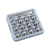 Bothyi - Cubitos De Hielo De Acero Inoxidable De 2,5 Cm Para Barra De Jugos, 12 Unidades