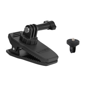 Magideal - Clip Para Cámara De Acción, Soporte Para Visera Solar, Rotación Universal Rápida De 360 Degree, Adaptador De 1/4, Correa Para Mochila, Soporte Para Montar A
