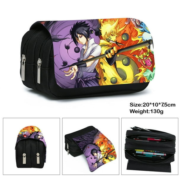 Naruto Large-capacity Pencil Case Pencil Case Primary Secondary School Students Cartoon Cool Cartoon Light Pencil Case Bag New