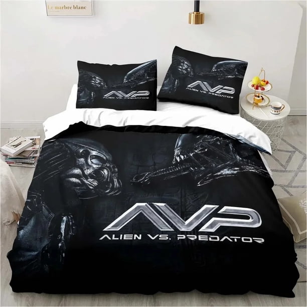 Alien Vs. Predator Predator Movie Bedding Set Size Duvet Cover Adult Boys Bedroom Bedspread Luxury Gift Bed Sheets