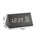 thumbnail image 2 of Reloj de madera triangular con control de voz creativo, pantalla digital, alarma de temperatura y humedad., 2 of 5