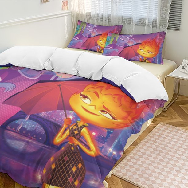 x9 Elemental 3-Piece Bedding Set Warm And Comfortable Soft Duvet Cover Bed Set with 1 Duvet Cover And 2 Pillowcases for Bedroom b9