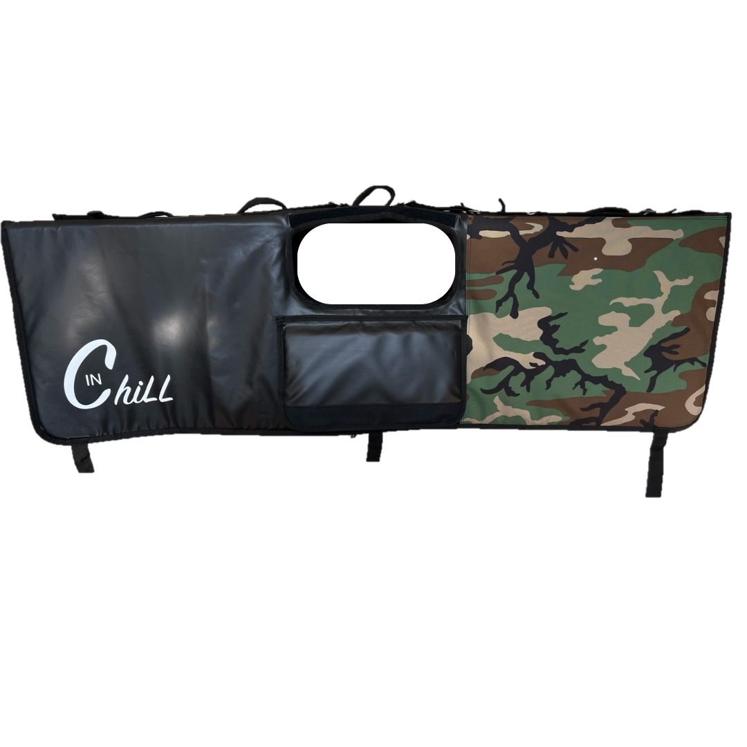 In Chill - Porta Bicicleta Y Tablas Surf (Pad) Estandar Para Camioneta Color Negro/Verde Militar