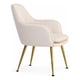 thumbnail image 2 of Sillón Poltrona Tapizada en Velvet Beige con Patas Doradas 58x82 cm, 2 of 5