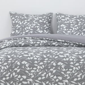 Hebra - Cobertor Jacquard 2P Hojas Gris