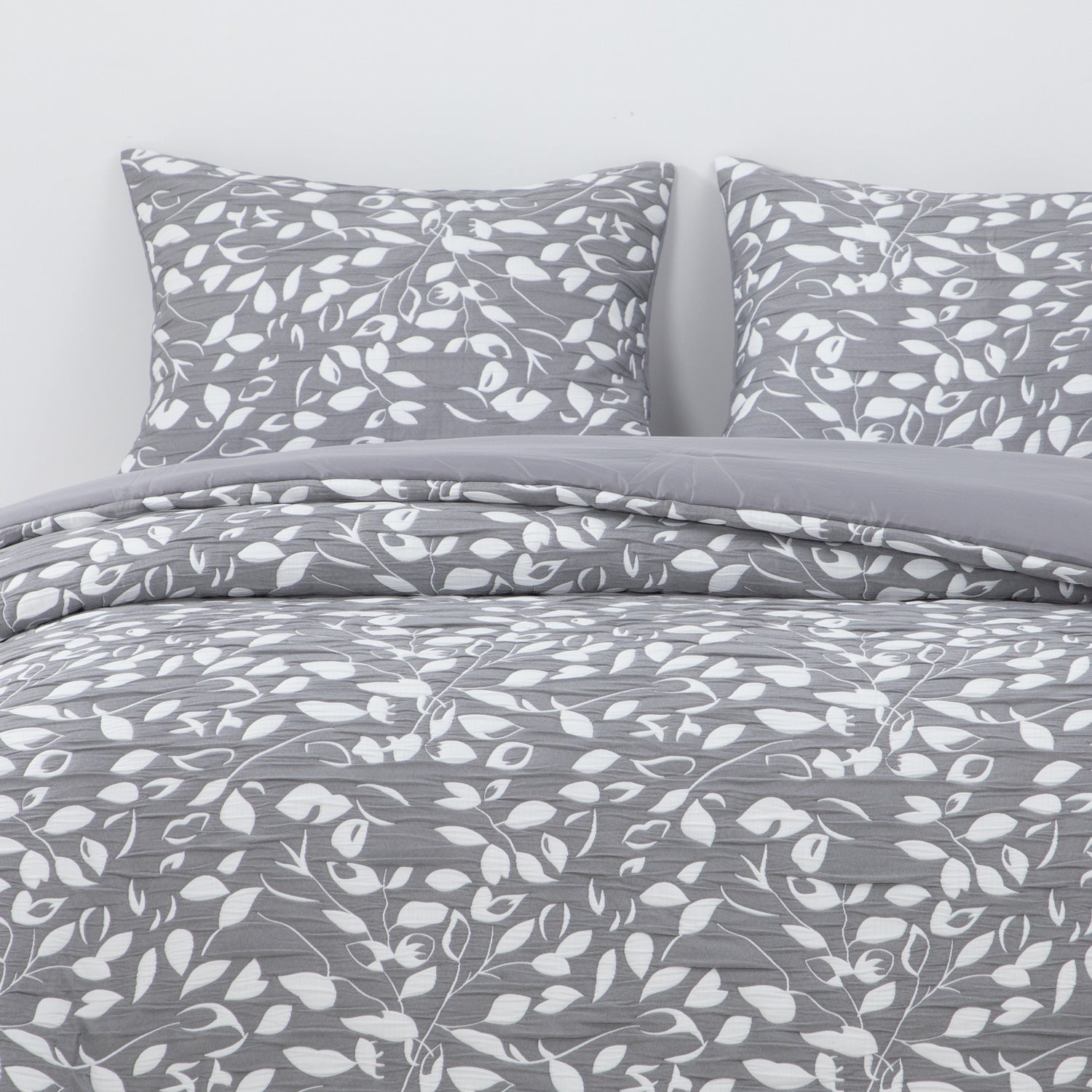 Hebra - Cobertor Jacquard 2p Hojas Gris