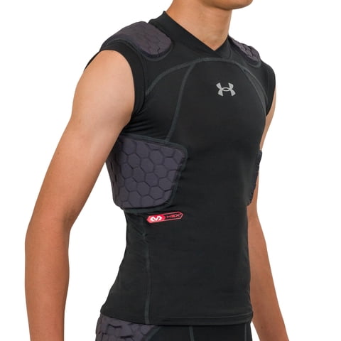 Camiseta Under Armour Gameday Armour Pro De 5 Almohadillas Para Jóvenes, Negra, Talla L