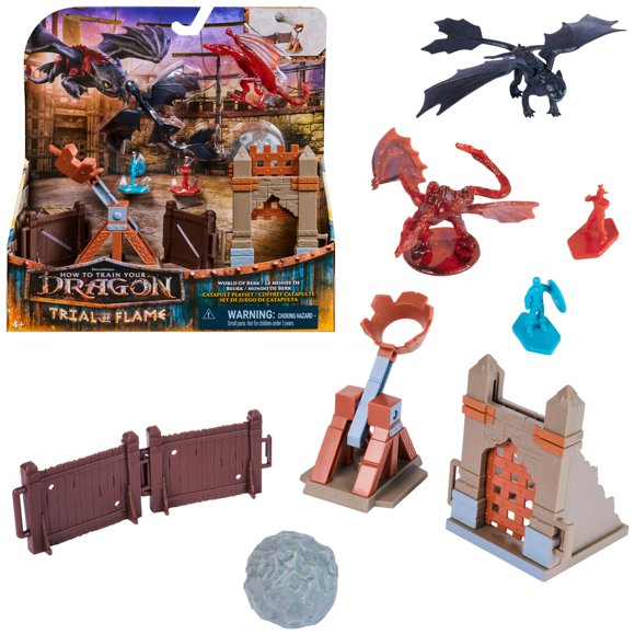 Set de juego Dreamworks Dragons: Figuras y catapulta