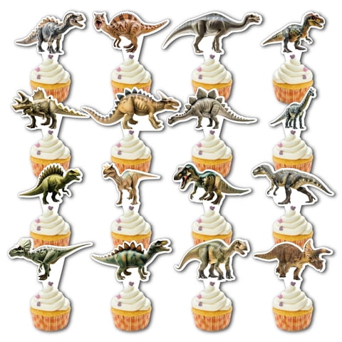Cupcake Toppers Mainivo Dinosaur Roar, 32 Unidades