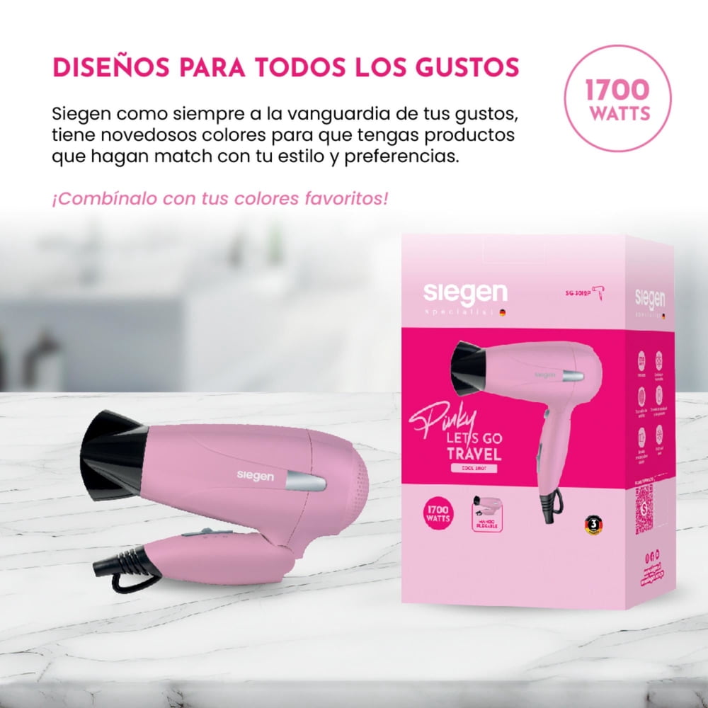 Siegen Let's Go Travel Pinky SG-3012P Rosado, foto 7