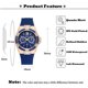 thumbnail image 5 of Reloj de Cuarzo a la Moda para Mujer con Adornos de Pedrería Multicolor, Caja de Acero Inoxidable, Correa de Silicona Suave, 5 of 12