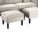 thumbnail image 4 of Sofa New Retro 3 Cuerpos Más 2 Pouf Felpa 00 Gris, 4 of 5