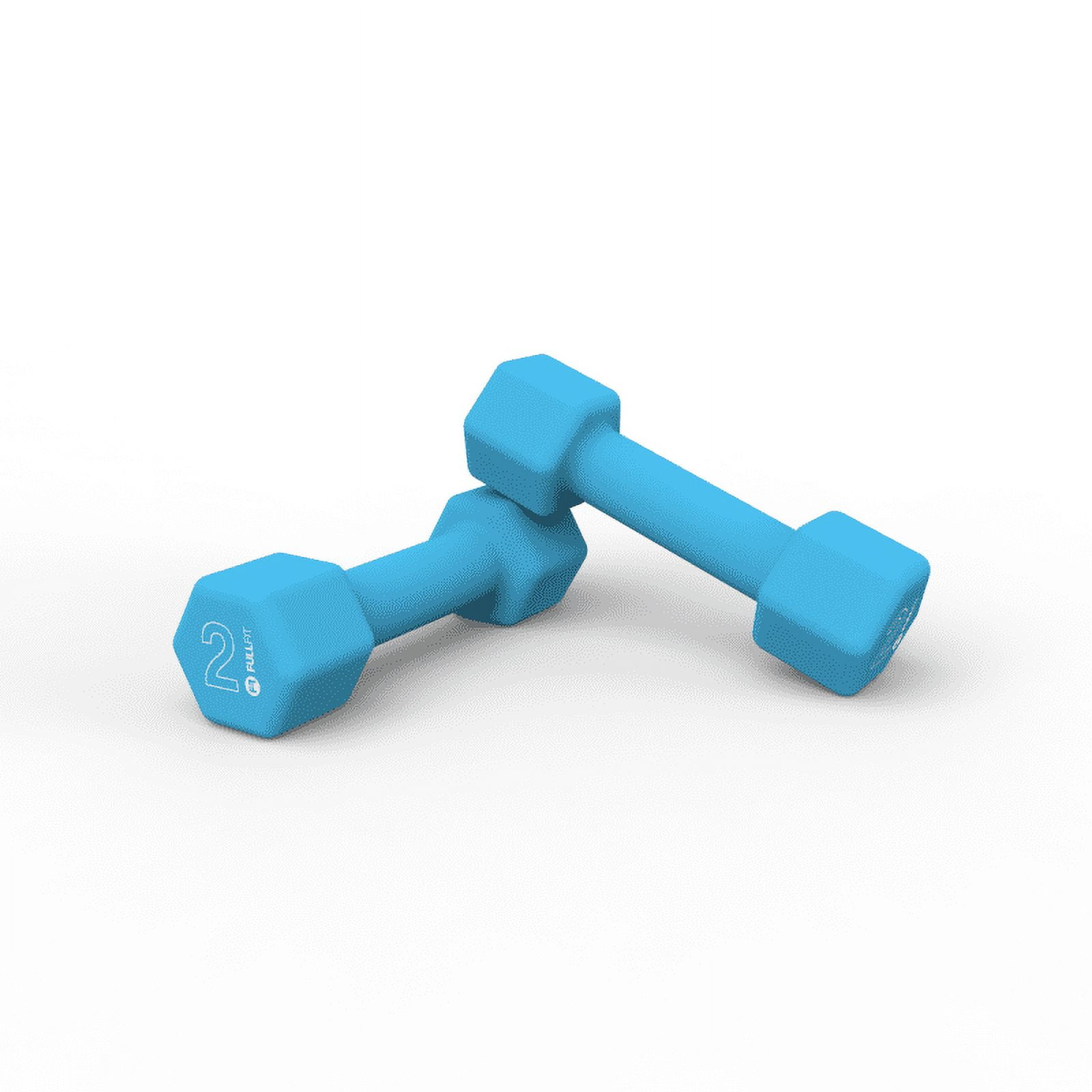 Par Mancuernas De Neopreno 2kg Celeste Fullfit.
