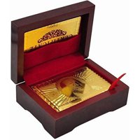 Tarjetas De Póquer Armear De Lujo En Lámina De Oro De 24 Quilates