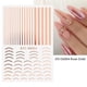 thumbnail image 1 of 3D Simple Lines Nail Stickers Rose Gold Metal Stripe Letters Decals Curve Gel Nails Art Sliders Polish Manicure Decor, 1 of 3