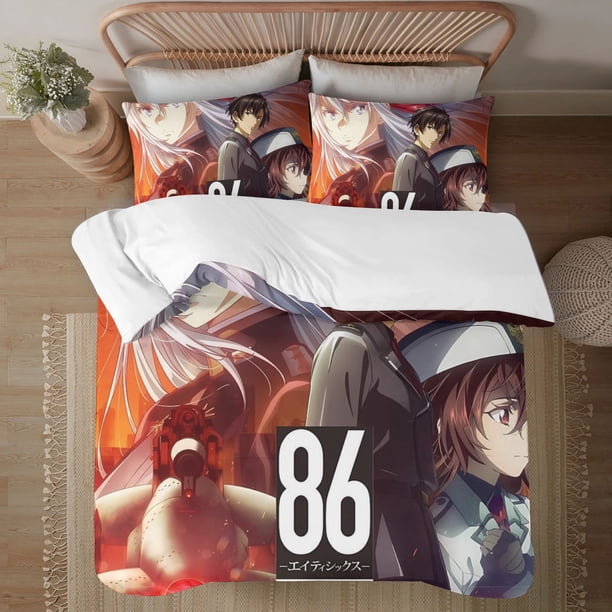 86-Eight Six Soft 3D Printed Duvet Cover Bedding Set with Comforter Cover 3 Piece Set