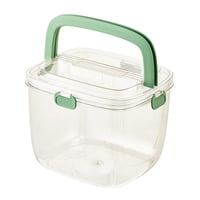 Magideal - Contenedor De Cubitos De Hielo Cubo, Con Abrazadera Claro Cómodo Durable Ktv Cubo De Hielo, Para Congelador Cóctel Refrigeración Cerveza Suministros N Mango Verde