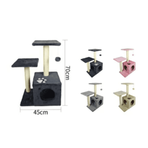 Genérico - Torre Rascador Para Gato Árbol Juguete 70X45Cm Gris