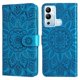 thumbnail image 5 of Funda tipo cartera FOXDOCK para Infinix Hot 12i , diseño girasol en relieve, cuero PU, cierre magnético, soporte y tarjetero, 5 of 5