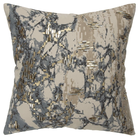 Pillow Rizzy Home Abstract Down de 20 x 20 cm con funda de lona de algodón