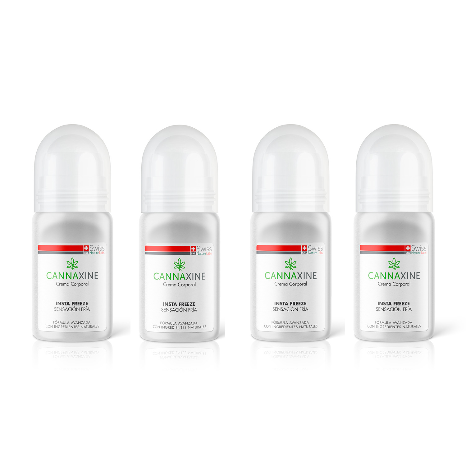 Swiss Nature Labs - Cannaxine Roll On Corporal Para Golpes Y Torceduras- 4 Unidades