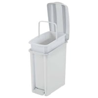 Basurero Pedal Delgado 10 Lt Rimax Ruedas No Blanco