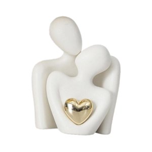 Bothyi - Estatua De Pareja, Estatua Artística, Escultura Abstracta Para Dormitorio, Sala De Estar, Cumpleaños, Talla S, Color Blanco