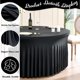 thumbnail image 3 of Mantel redondo de spandex negro 150 cm – paquete de 6 – Outpain, 3 of 9