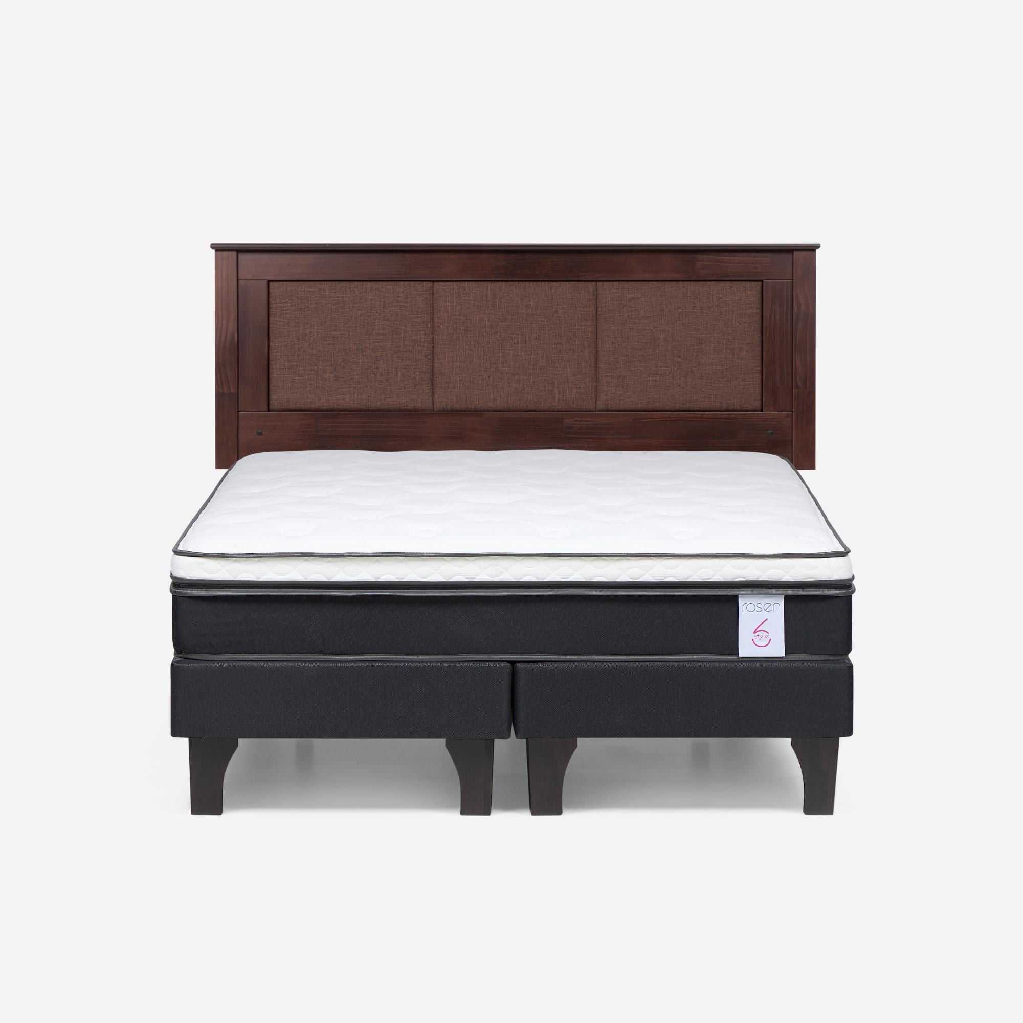 Cama Europea New Style 6 Respaldo Rachel 2 Plazas