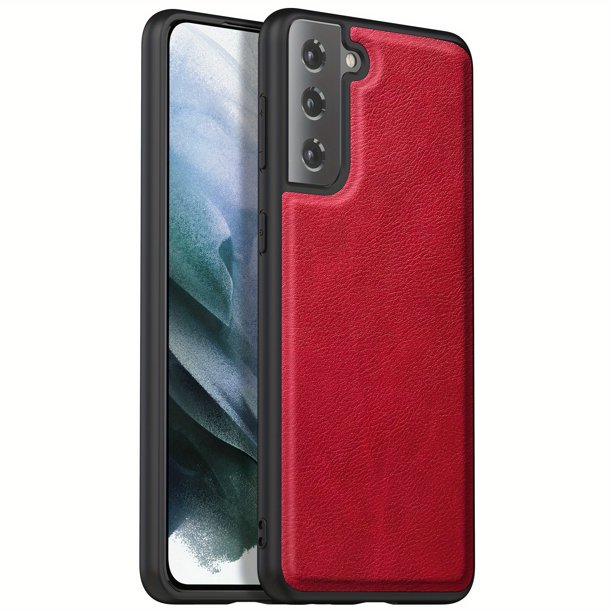 Premium Business Retro Style Back Cover Artificial Leather Case, Full Wrap Ultra-thin TPU Shock Absorption Fashion Anti-fingerprint, For, Samsung Galaxy S21 5G /S21 Plus + 5G/S21 Ultra 5G Phone Case