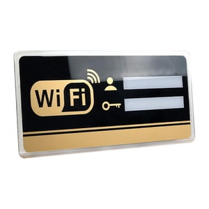 Magideal - Señal Wifi Pegatina Espejo Cuenta Contraseña Regalos Autoextraíbles Tablón De Anuncios Pared Wifi Señal Pegatinas Para Lugares Públicos Oficina Puerta 10Cm×20Cm