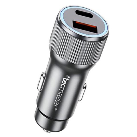 Tecmaster - Cargador Usb C Y Usb Automóvil Máx 42.5W