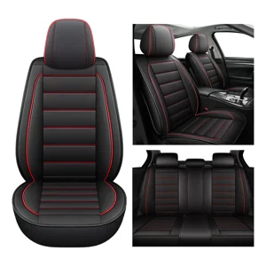 Genérico - Funda Cubre Asiento Ecocuero Set 5 Pzas Modelo General