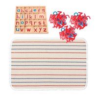 Magideal - Alfabeto Móvil Montessori De Madera Con Letras Para Escribir Con Caja, Tapetes Para Letras, Objetos De Lenguaje Montessori Para Niñas Y Niños, Regalos 3 Paquetes De Letras