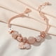 thumbnail image 3 of Gorgeous Rose Gold Flower Swan Charm Bracelet - DIY Beaded Copper Bracelet - Perfect for DIY Jewelry Lovers!, 3 of 4
