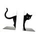 thumbnail image 2 of Sujetalibros De Gato, Escultura De Gato Negro, Soporte De Libros De Metal Para El Escritorio Del Hogar, Sala De Estar B, 2 of 5