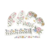 Magideal - 8 Piezas De Estabilizadores De Costura A Mano Con Plantillas Gráficas De Flores Preimpresas, Transferibles, Fáciles De Desgarrar Y Lavar, Ideales Para