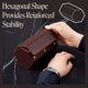 thumbnail image 2 of Estuche para reloj WATCHBANDS de piel hexagonal, rollo simple y doble, 2 of 5