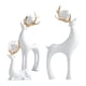 thumbnail image 4 of 3x estatuas de alce navideño, figuras de renos, decoración de ciervos a granel, estatua de Animal para inauguración de la casa, Día de Acción de Graci Blanco, 4 of 5
